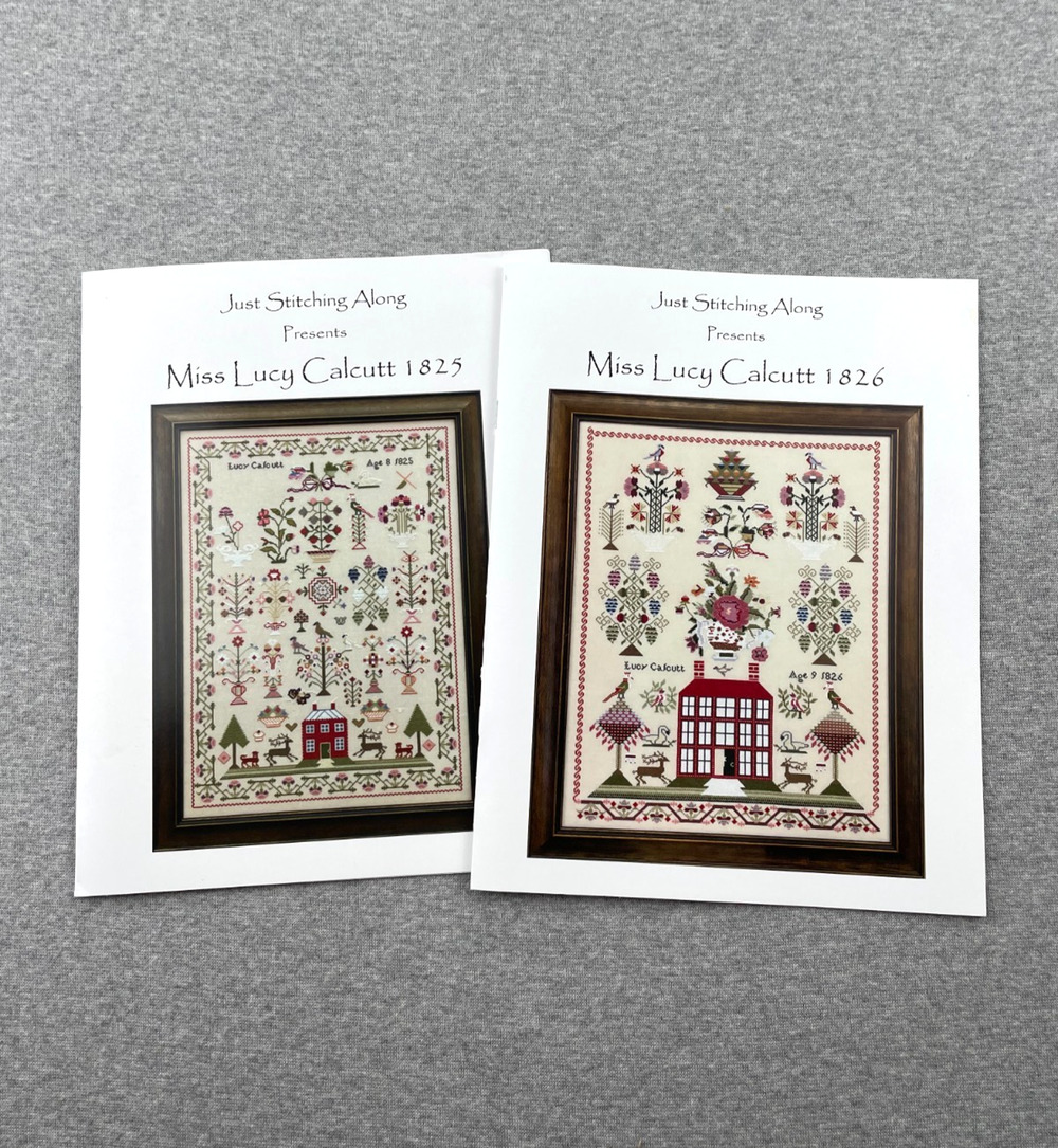 Lot of 2 Miss Lucy Calcutt 1825 / 1826 Cross Stitch Charts Just Stitching Along